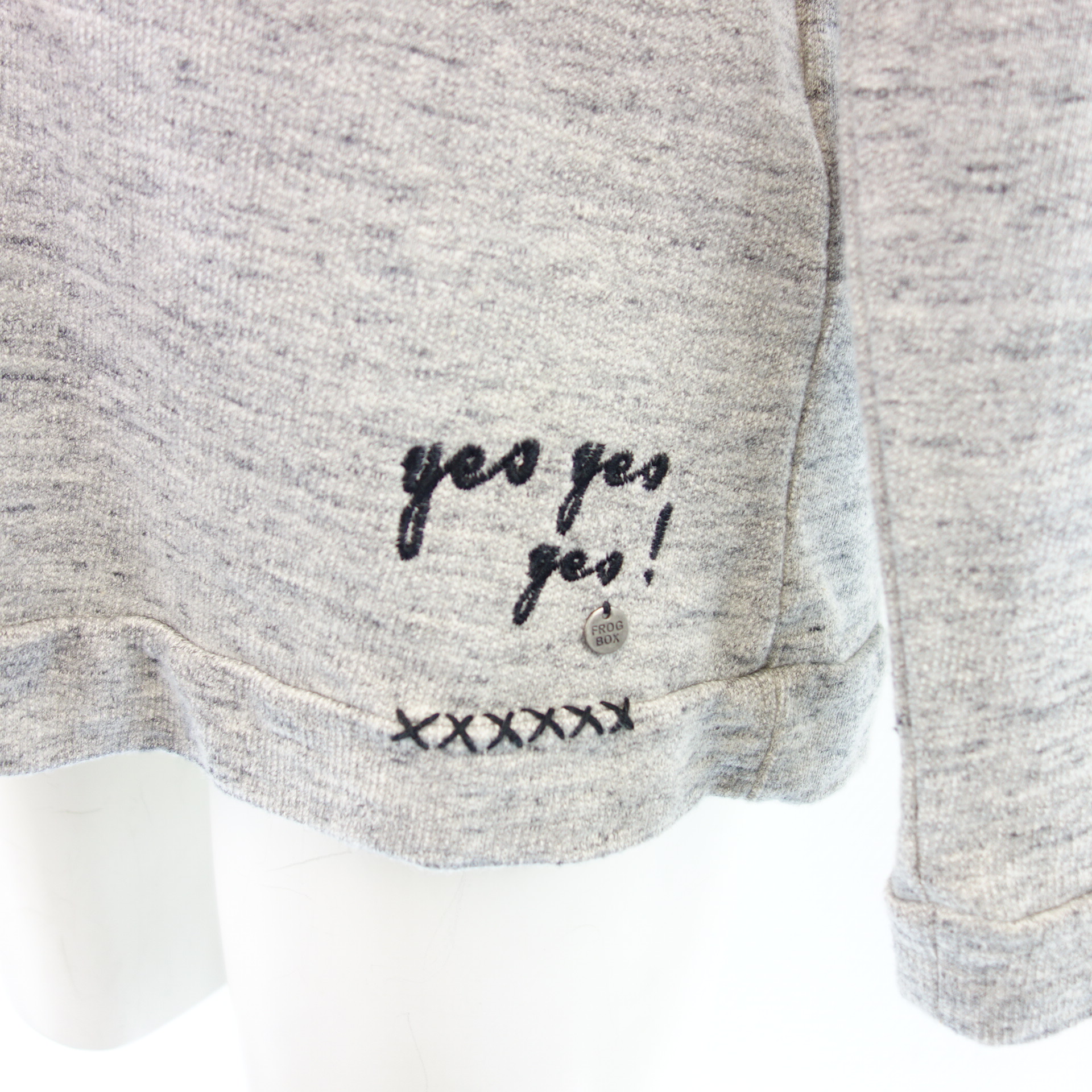 FROGBOX by Princess Damen Sweater Sweatshirt Pullover Grau Schwarz Pailletten Gr 36