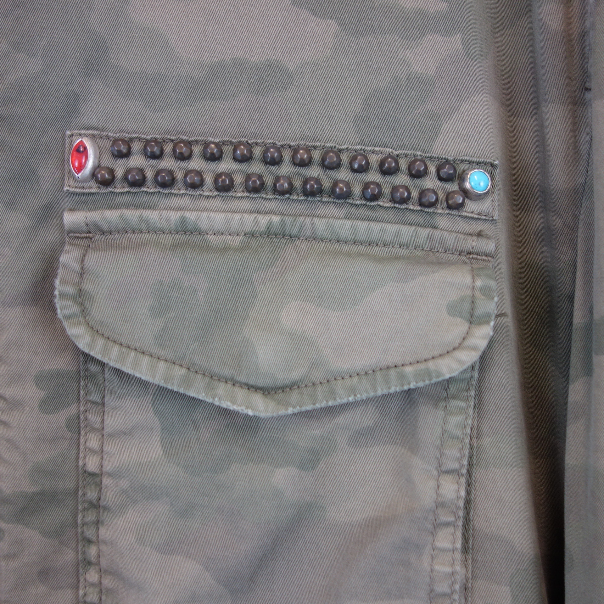 MASON´S Herren Übergangsjacke Jacke Freizeitjacke Baumwolle Khaki Camouflage 