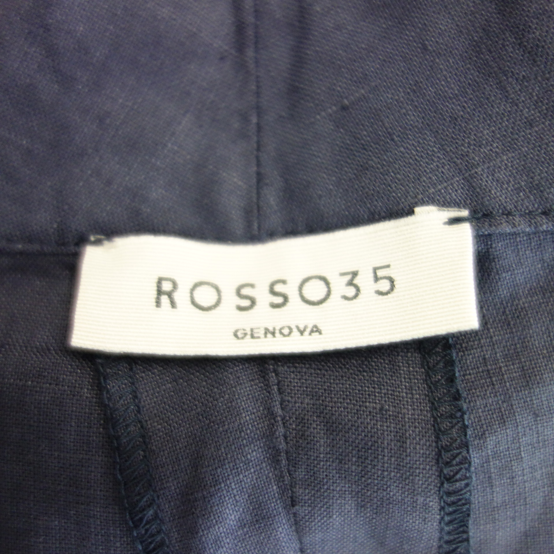 ROSSO35 Damen Shorts Bermuda Dunkelblau 100% Leinen IT 50 DE 44