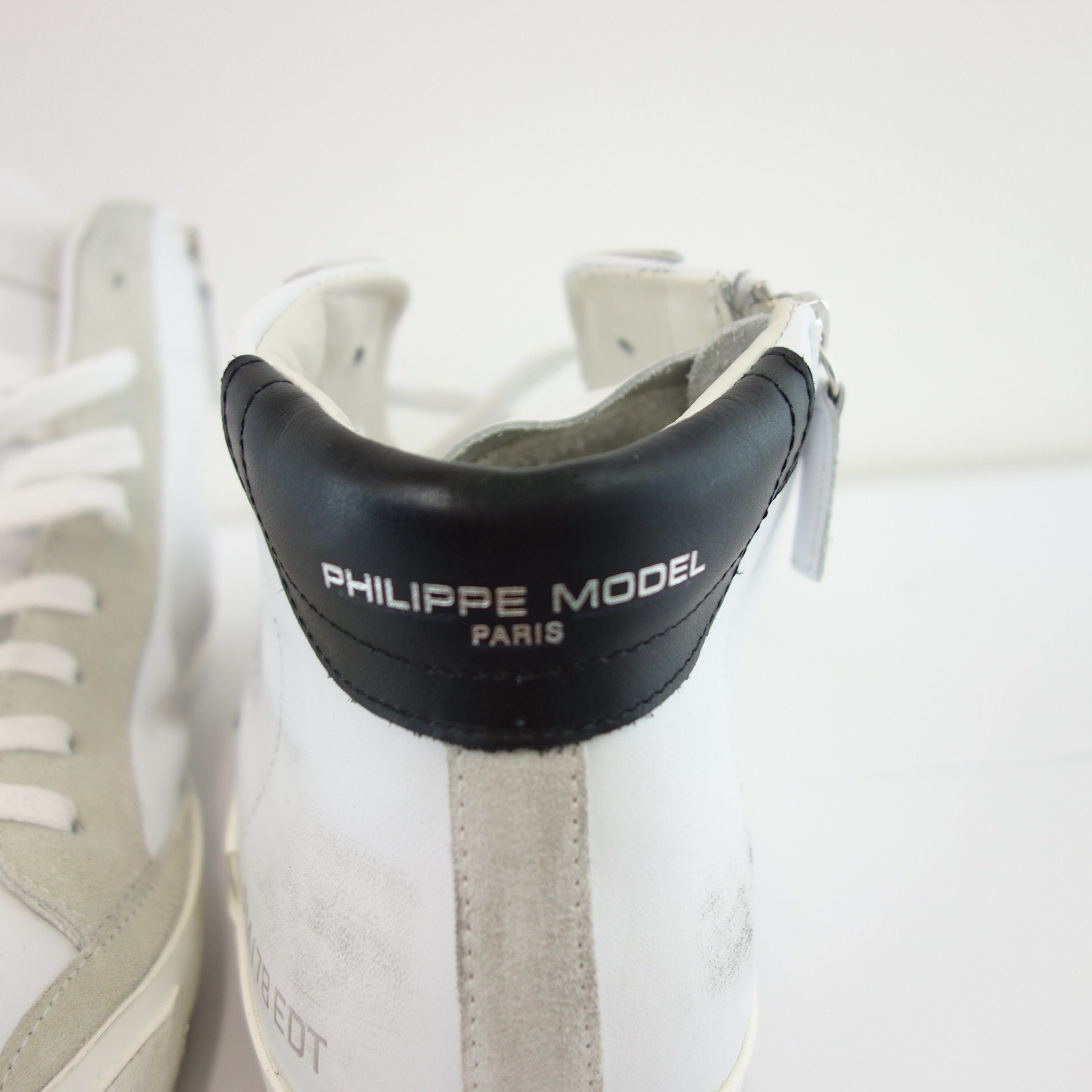 PHILIPPE MODEL Herren Schuhe High Top Sneaker Sportschuhe Herrenschuhe Leder Weiß PRSX 