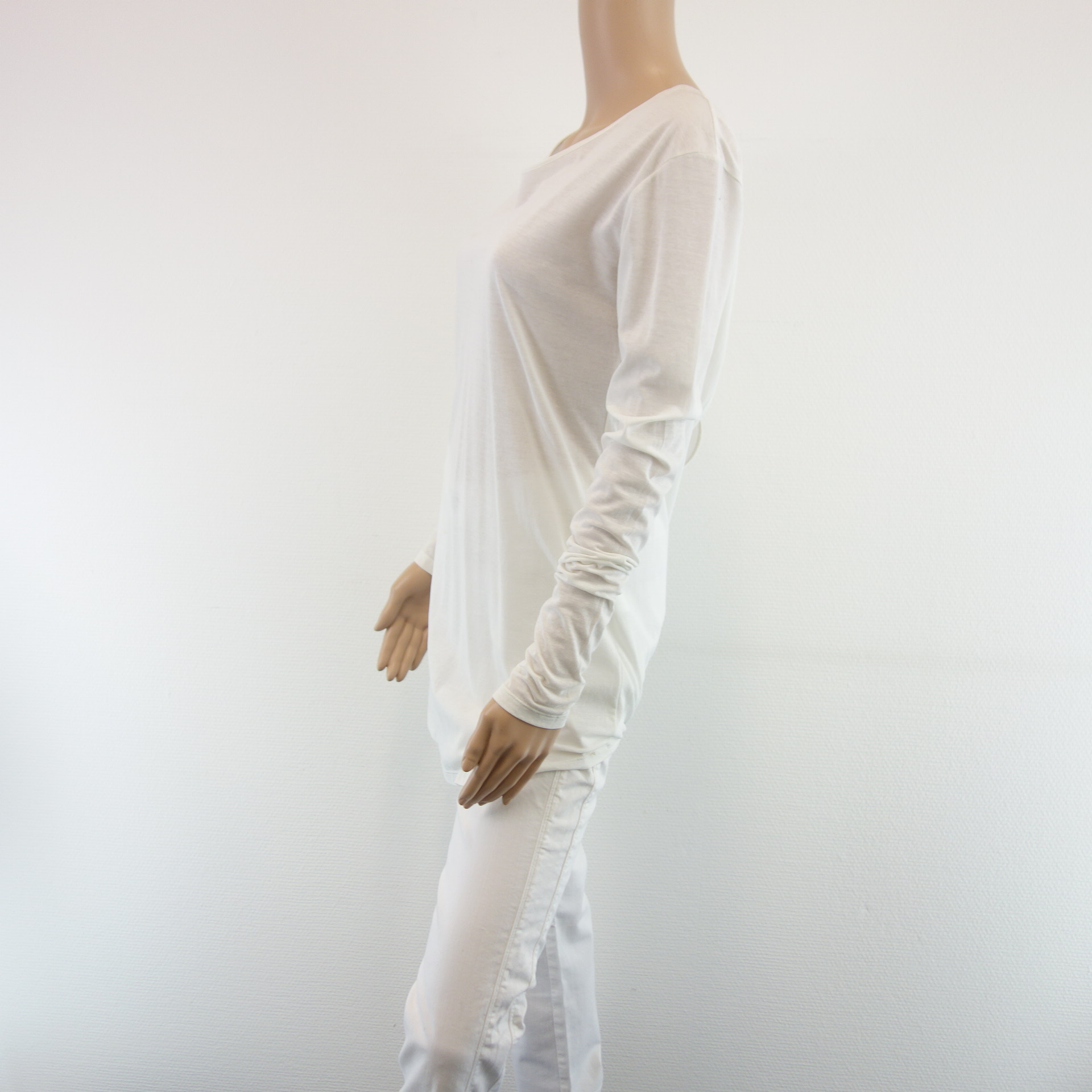 HUMANOID Ateliers Shirt Weiß Longsleeve 100% Baumwolle Rückenfrei
