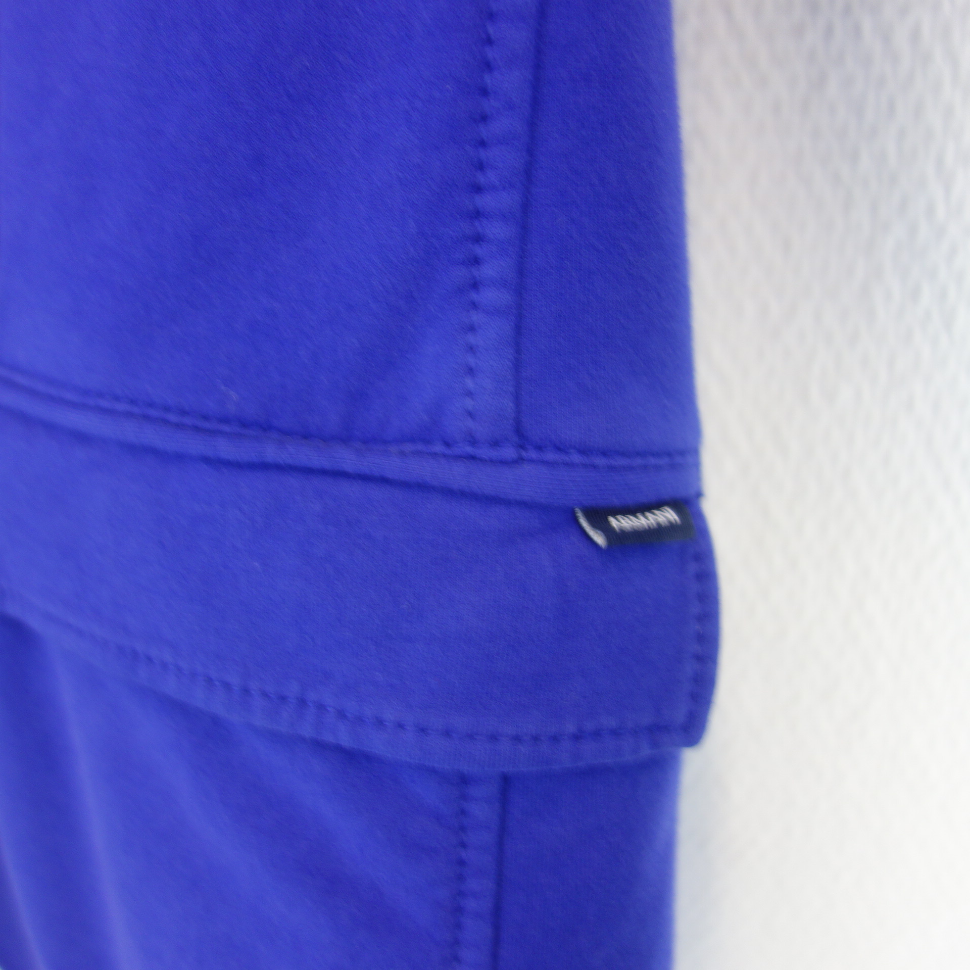 ARMANI Jeans Herren Sweat Jacke Sakko Style Blau Jersey Slim Baumwolle Elasthan