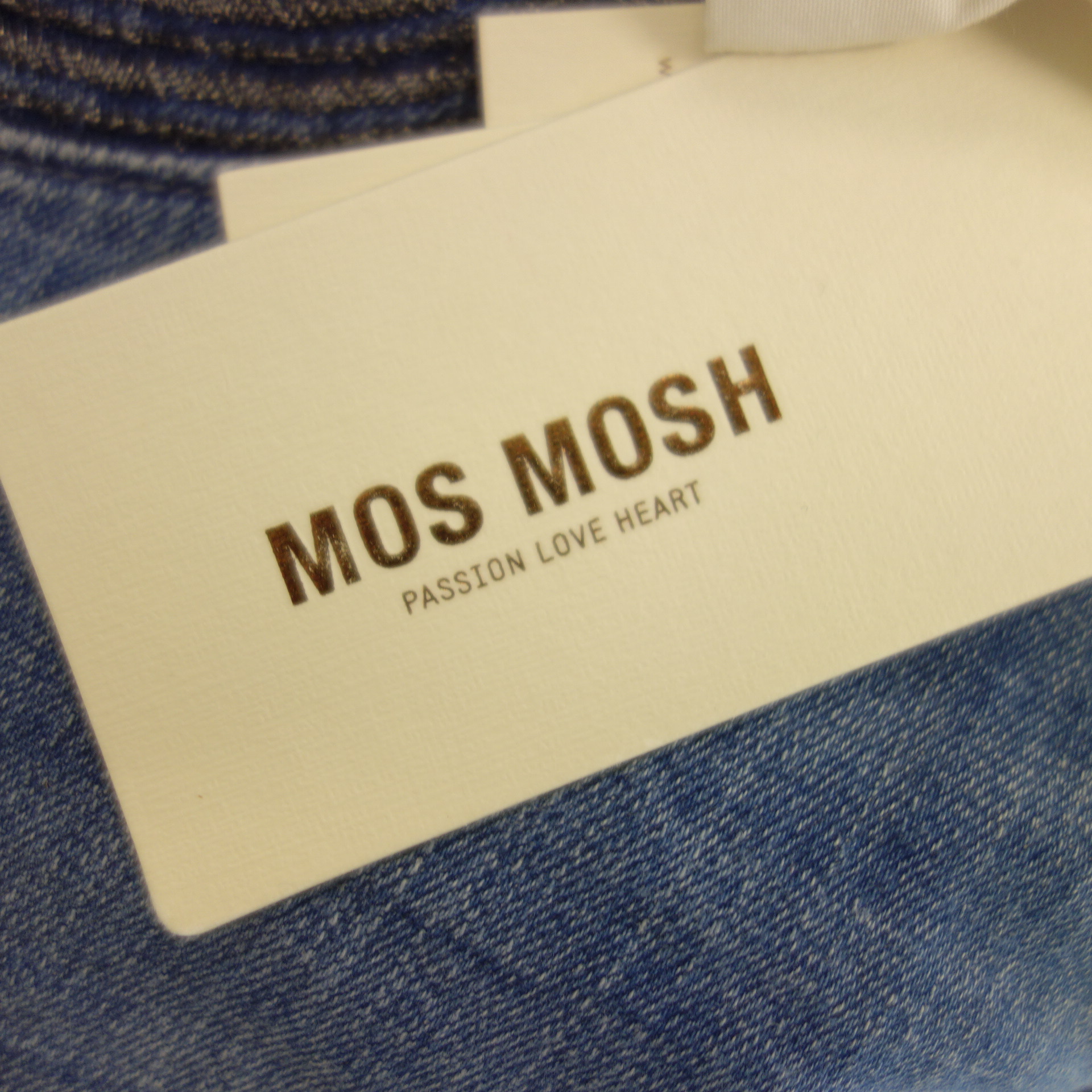 MOS MOSH Jeans Hose Blau Modell Naomi Shine Stitch Slim Fit