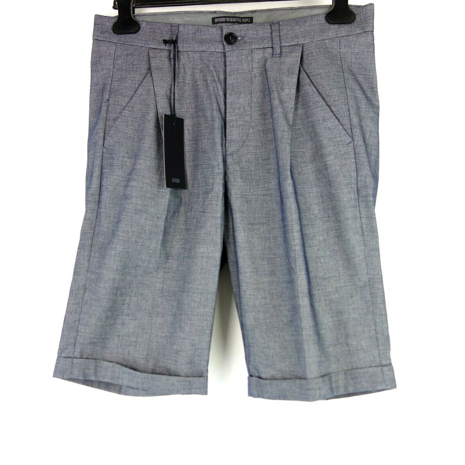 Drykorn Herren Kurze Hose Shorts Stoffhose Chino Modell Fired Blau Np 120 Neu - 34