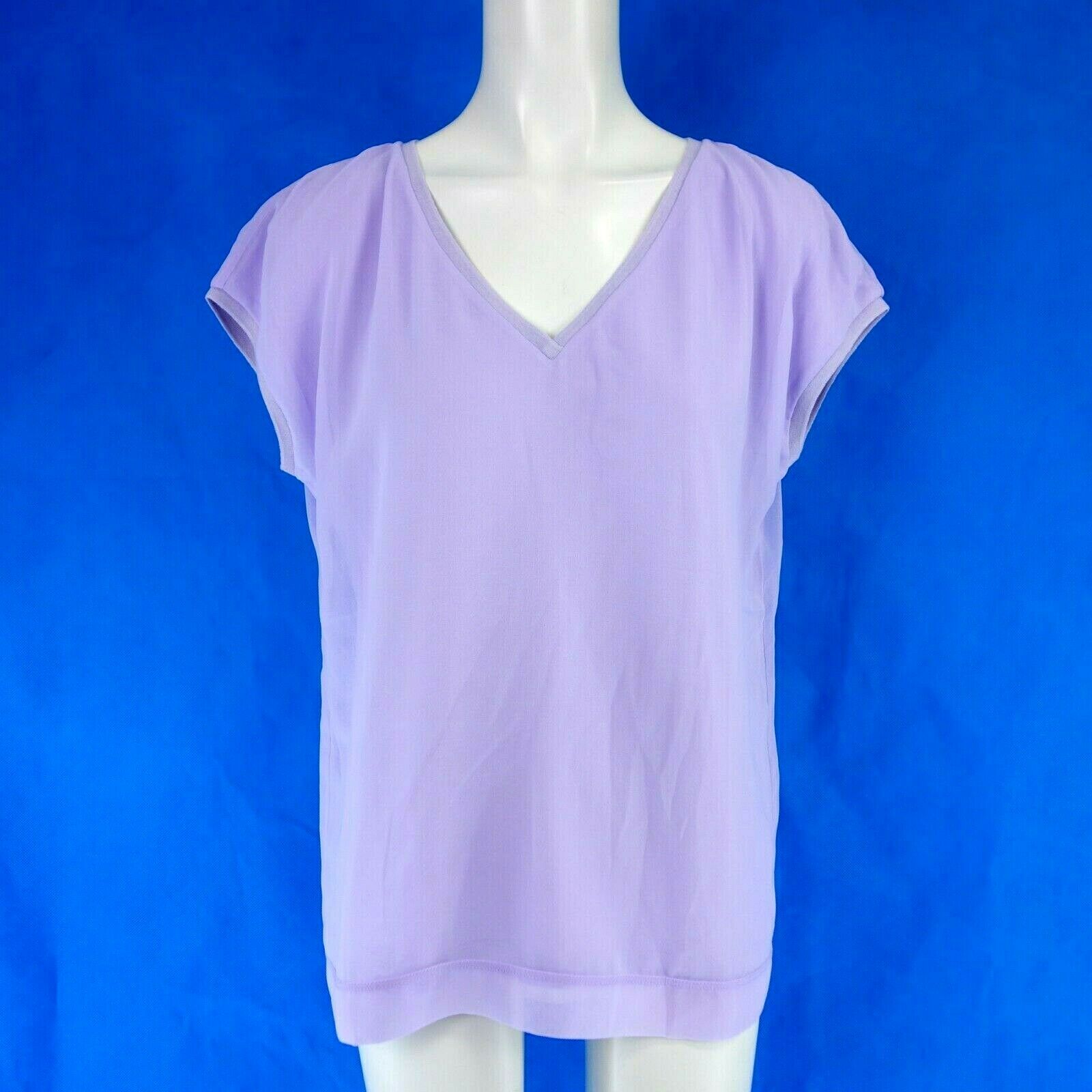 LAUREL Laurél  Damen Tunika Bluse Shirt Tunika Oberteil Doppellagig Lavendel Lila 40