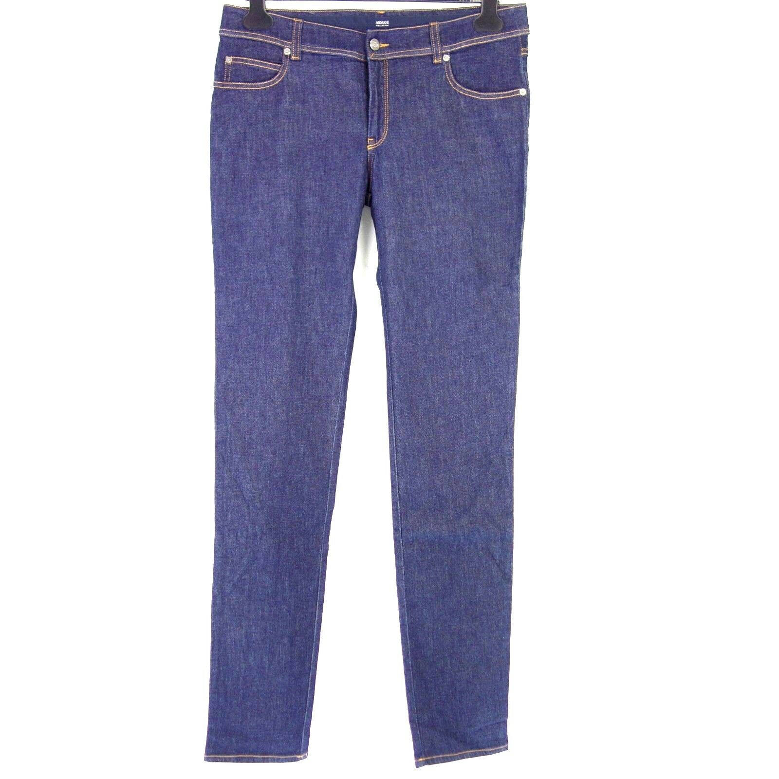 ARMANI COLLEZIONI Damen Jeanshose Jeans Hose J35 Größe W32 Blau Regular Fit