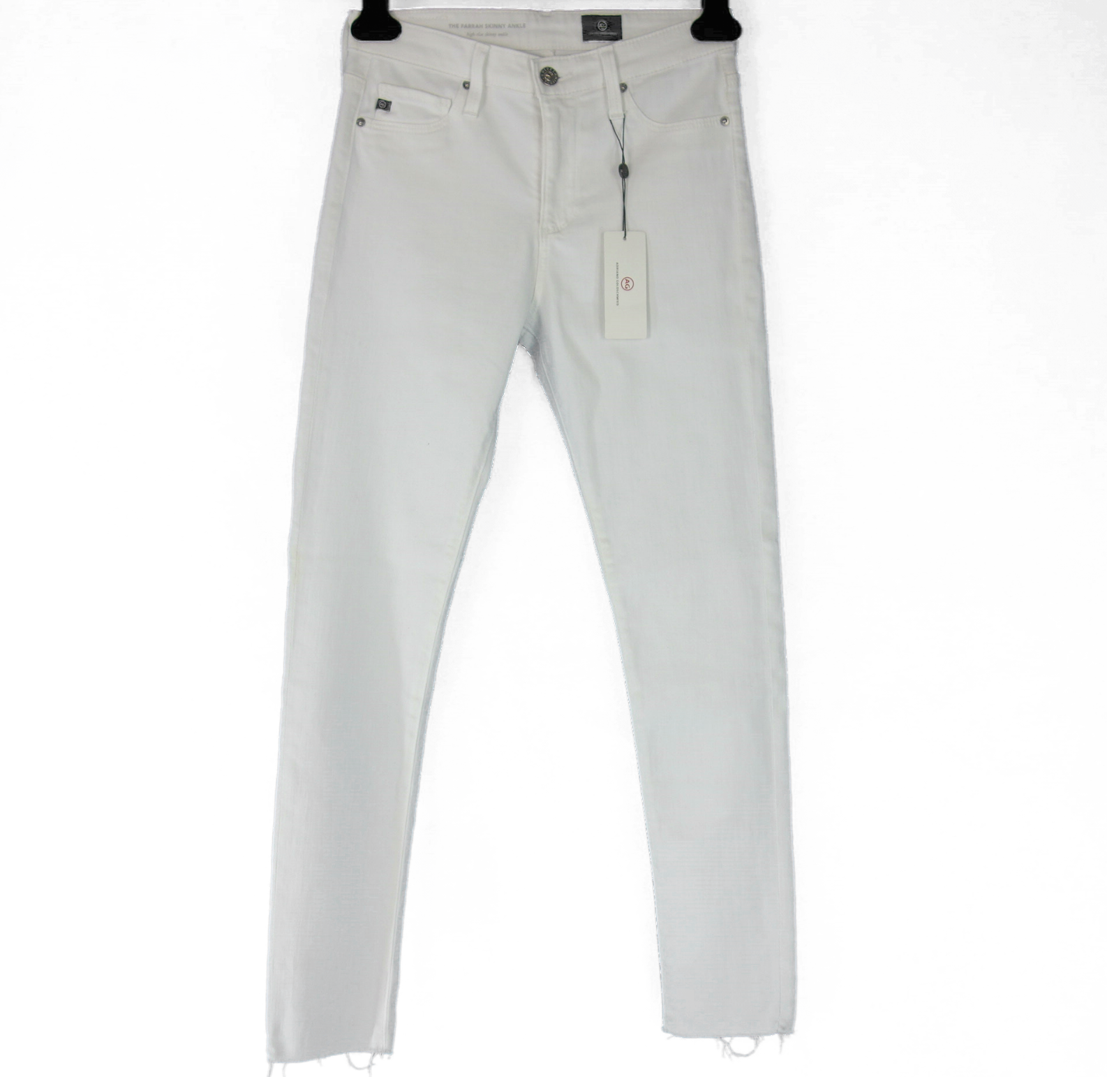ADRIANO GOLDSCHMIED Damen Jeans Hose Damenhose THE FARRAH Skinny Weiß W25 Neu