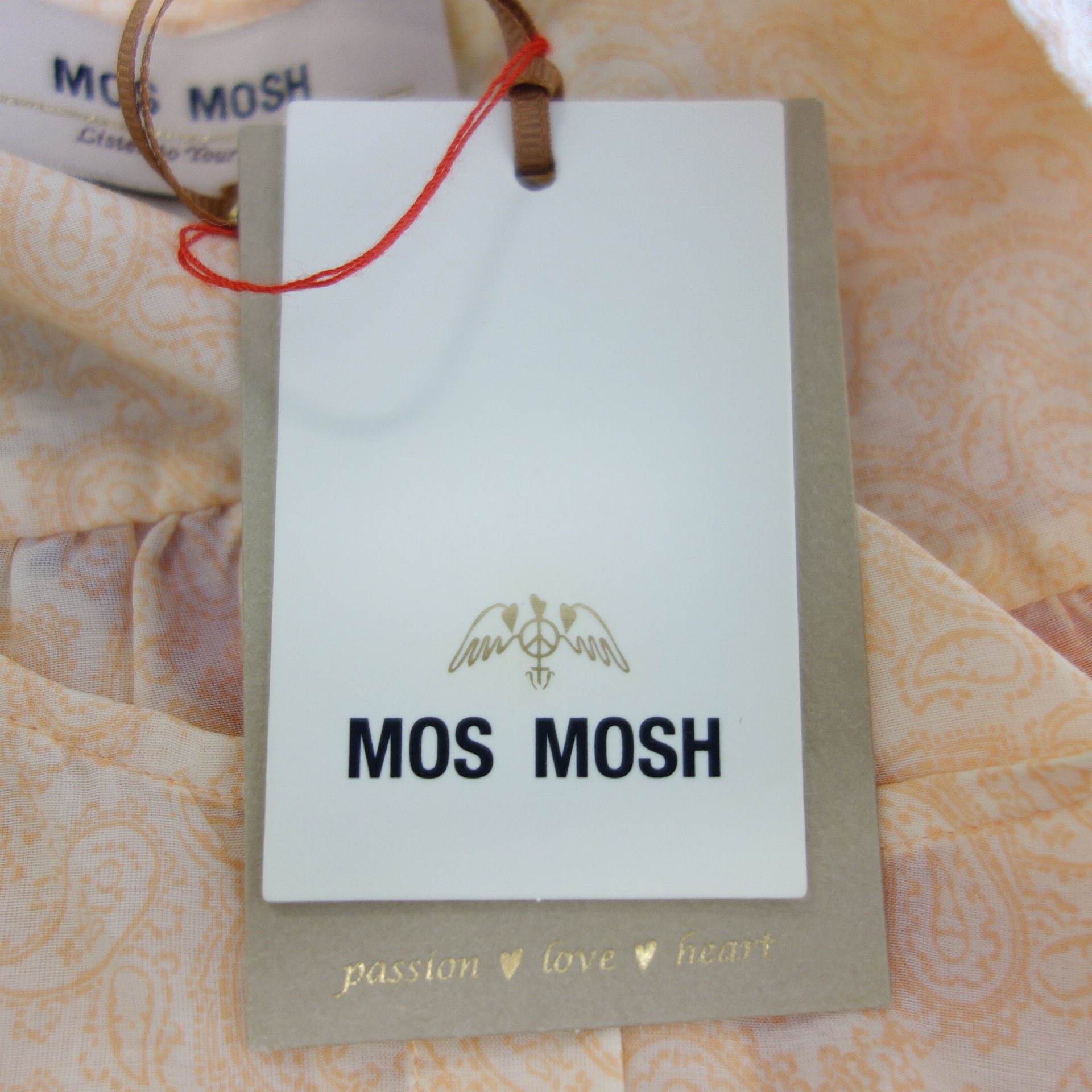 MOS MOSH Bluse Apricot Paisley Muster Baumwolle Seide Modell Valja