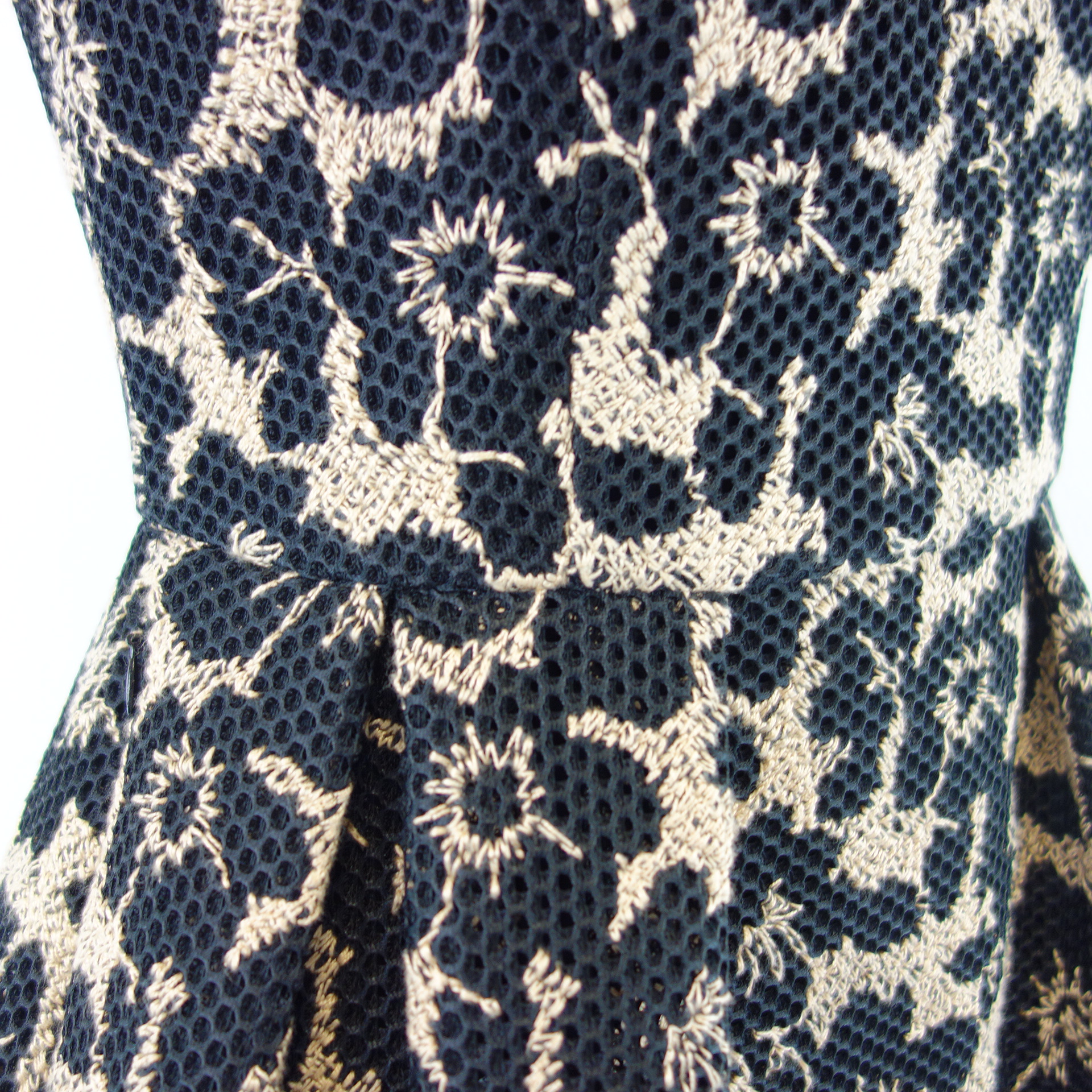 JAY DAZE Dazé Damen Kleid Etuikleid Petticoat Schwarz  Beige Netzstoff Größe 36 S