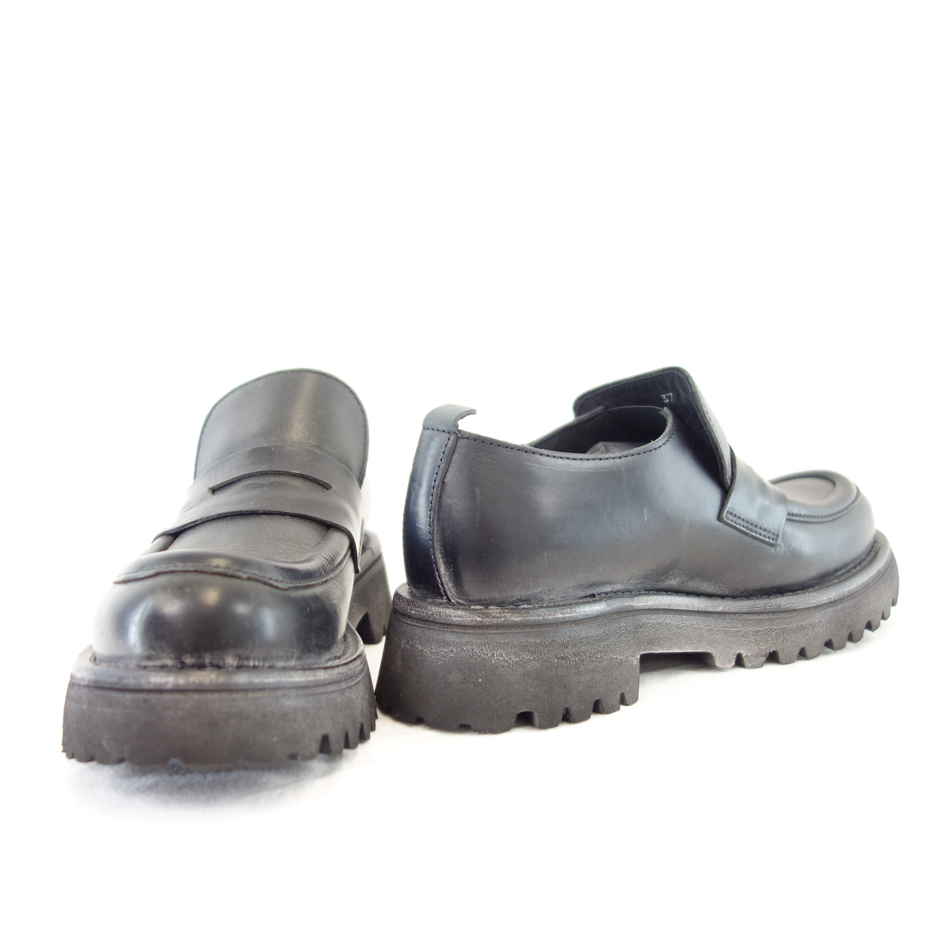 Damen Schuhe MOMA Größe 37 Halbschuhe Loafer Slipper Mokassin Leder 