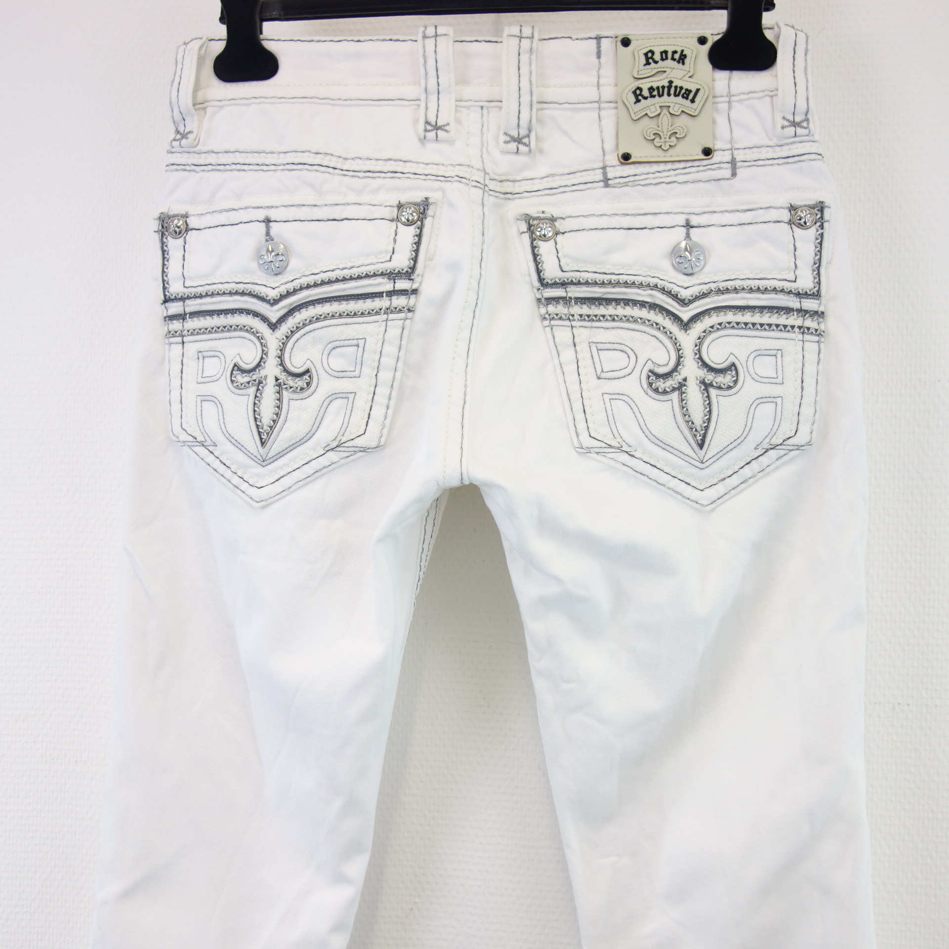 ROCK REVIVAL Jeans Hose Jeanshose Weiß Alternative Straight Modell Lowry
