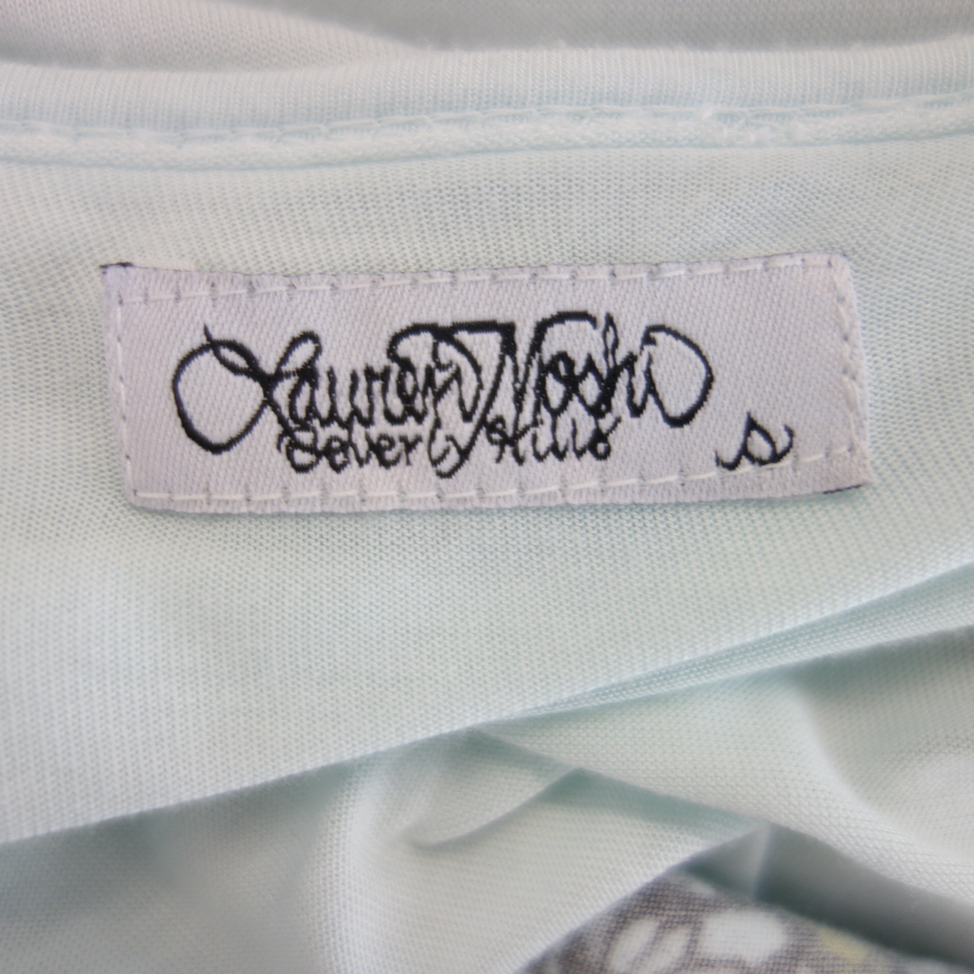 LAUREN MOSHI Damen T-Shirt Shirt Mint Größe S Blumen Print 100% Modal