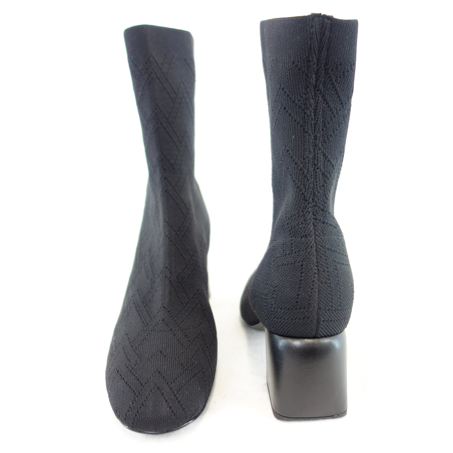 WHAT FOR Damen Stiefel Stiefeletten Boots Schwarz Textil Strumpf Boot Größe 36